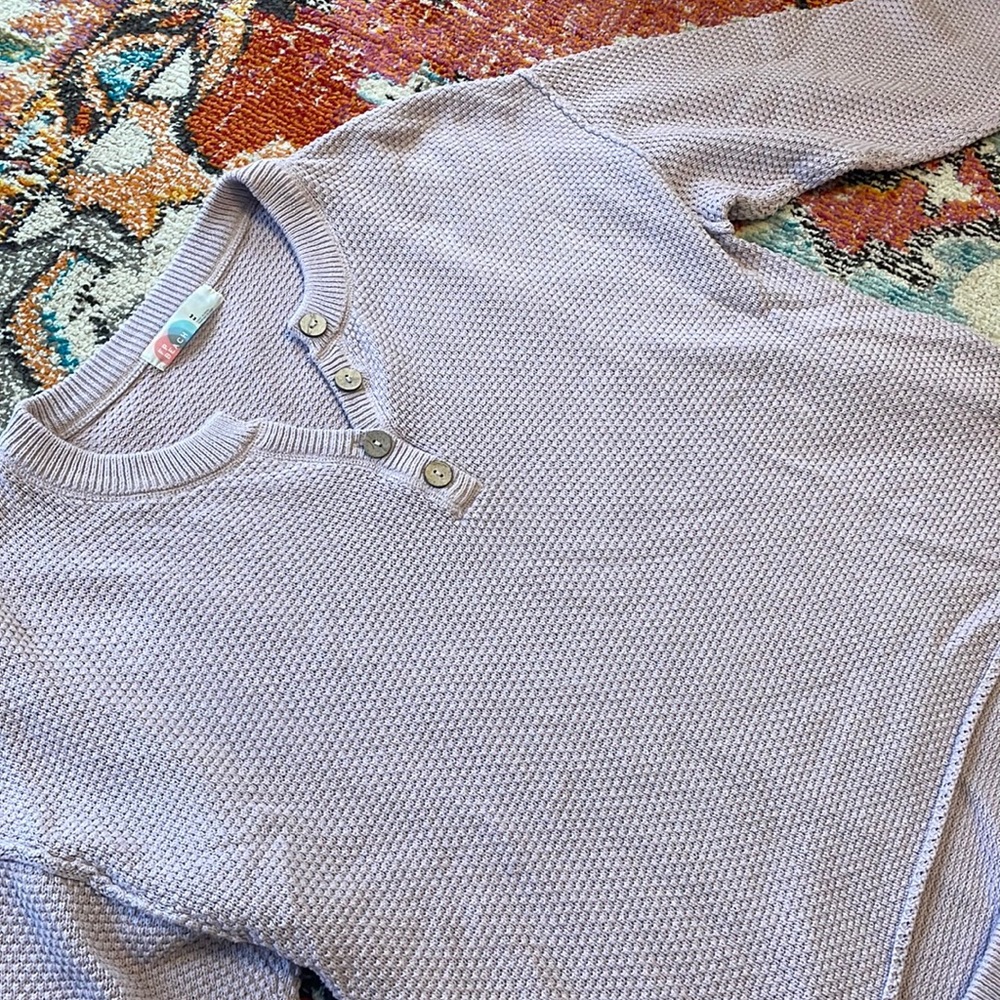Free People Hailee Sweater Set, Aloha Lilac, Size Medium